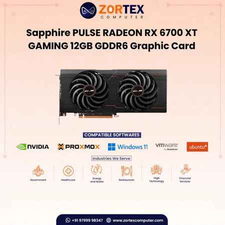 SAPPHIRE PULSE RADEON RX 6700 XT GAMING 12GB GDDR6 GRAPHICS CARD 11306-09-20G