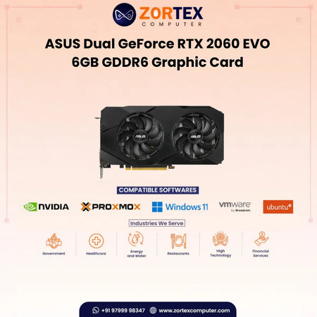 ASUS Dual GeForce RTX 2060 EVO 6GB GDDR6 Graphic Card