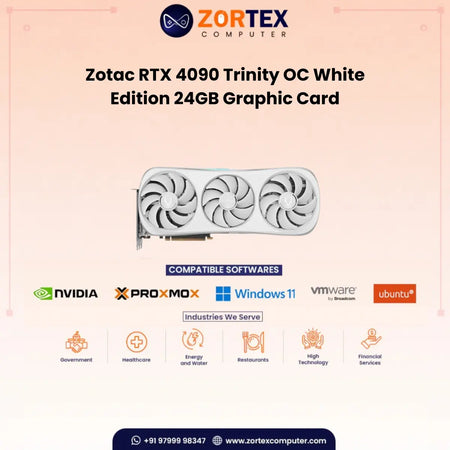 Zotac RTX 4090 Trinity OC White Edition 24GB Graphic Card ZT-D40900Q-10P
