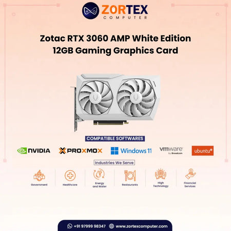 Zotac RTX 3060 AMP White Edition 12GB Gaming Graphics Card ZT-A30600F-10P