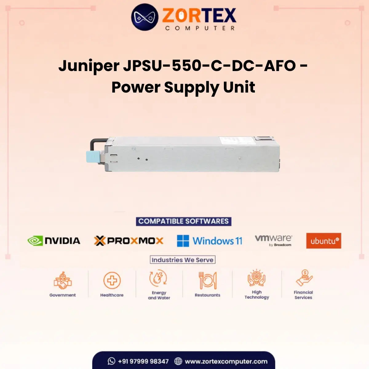 Juniper JPSU-550-C-DC-AFO - Power Supply Unit