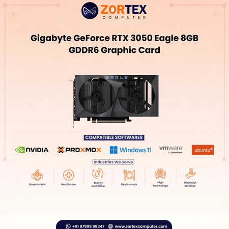 Gigabyte GeForce RTX 3050 Eagle OC 8GB GDDR6 Graphic Card GV-N3050Eagle OC-8GD