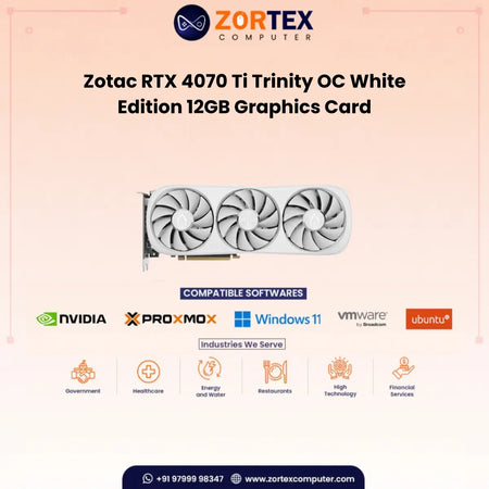Zotac RTX 4070 Ti Trinity OC White Edition 12GB Graphics Card ZT-D40710Q-10P