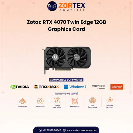 Zotac RTX 4070 Twin Edge 12GB Graphics Card ZT-D40700E-10M