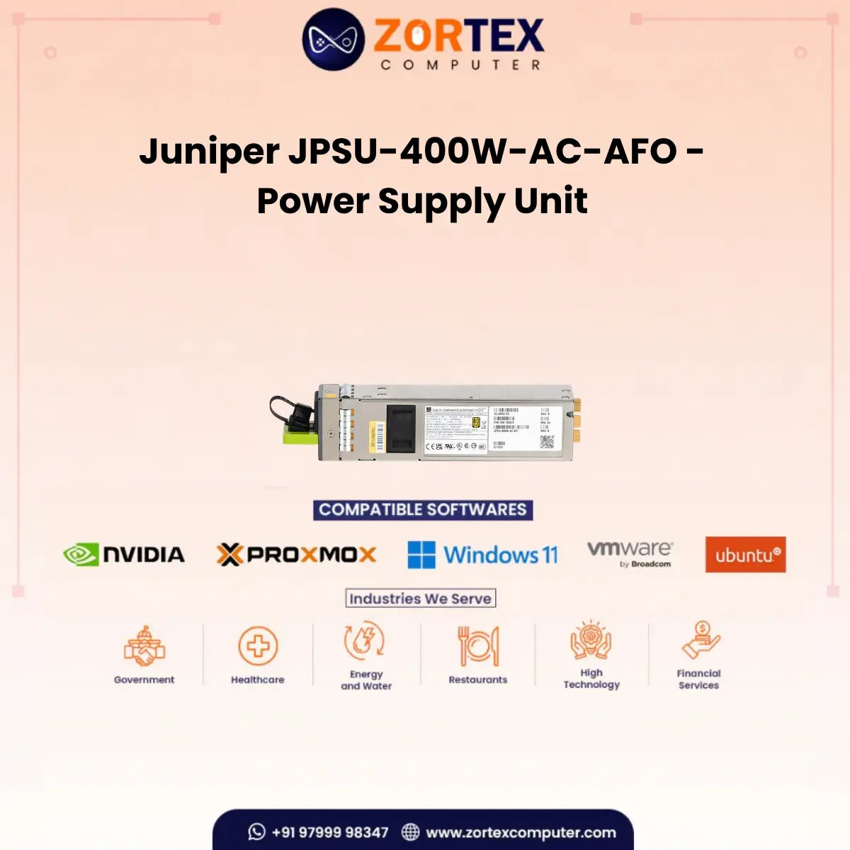 Juniper JPSU-400W-AC-AFO - Power Supply Unit
