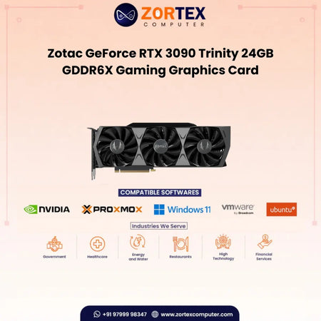 ZOTAC GeForce RTX 3090 Trinity 24GB GDDR6X Gaming Graphics Card ZT-A30900D-10P