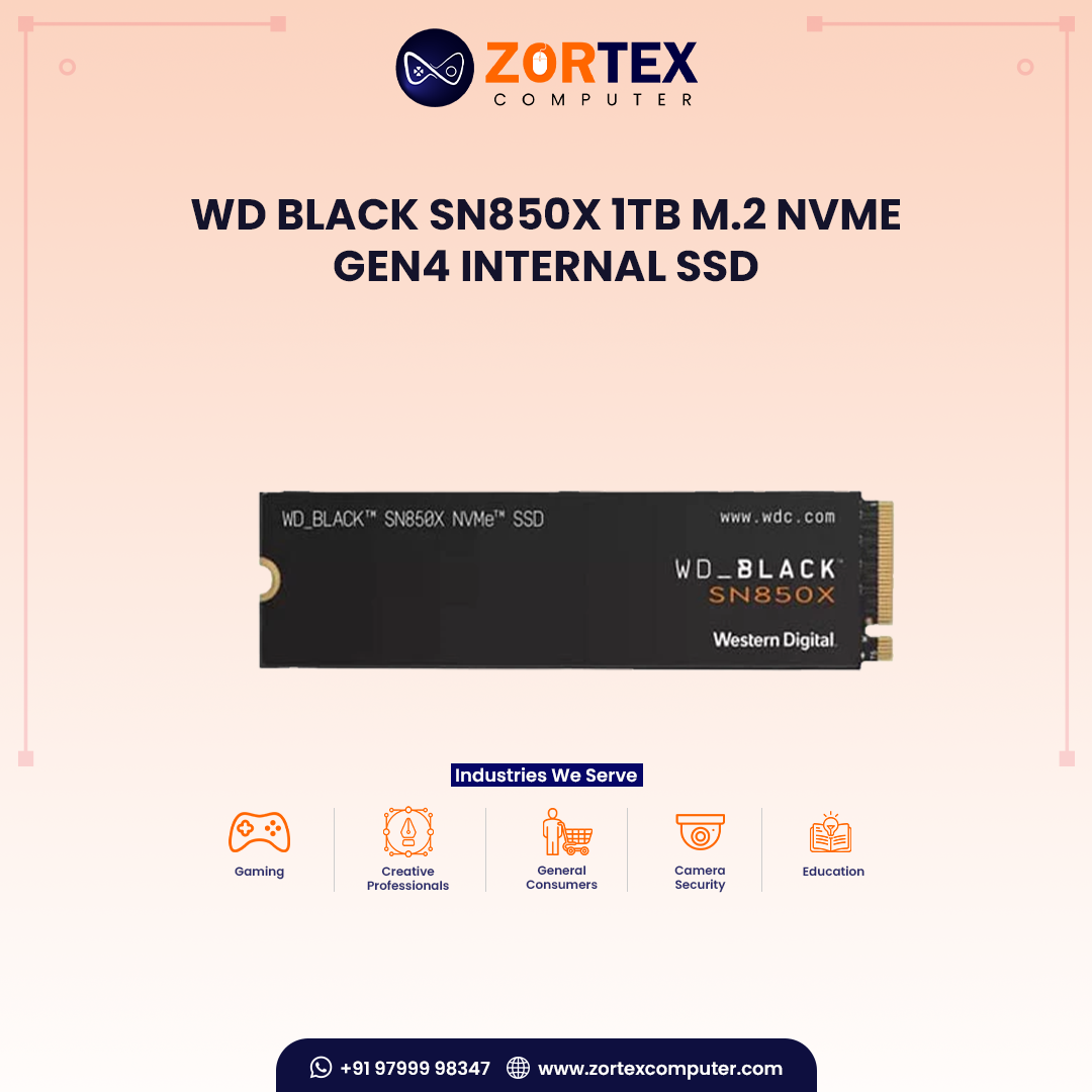 WD Black SN850X 1TB M.2 NVMe Gen4 Internal SSD