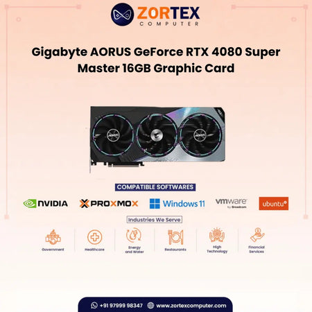 Gigabyte AORUS GeForce RTX 4080 Super Master 16GB Graphic Card GV-N408SAORUS M-16GD