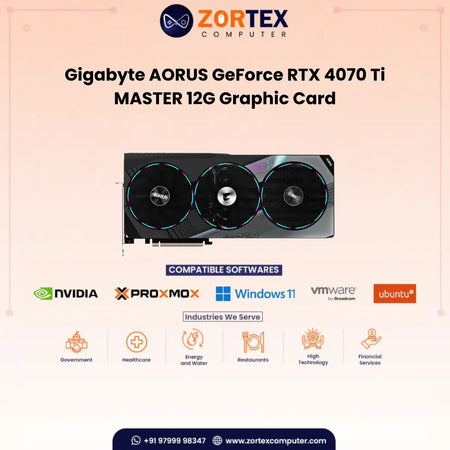 Gigabyte AORUS GeForce RTX 4070 Ti MASTER 12G Graphic Card GV-N407TAORUS M-12GD