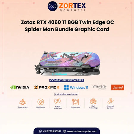 ZOTAC GAMING GeForce RTX 4060 Ti 8GB Twin Edge OC Graphic Card SPIDER-MAN : Across the Spider-Verse Bundle ZT-D40610H-10SMP