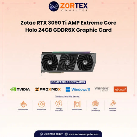 ZOTAC GAMING GeForce RTX 3090 Ti AMP Extreme Core Holo 24GB GDDR6X Graphic Card ZT-A30910J-10P