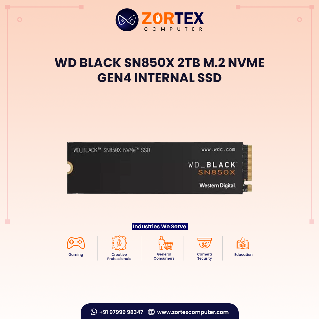 WD Black SN850X 2TB M.2 NVMe Gen4 Internal SSD