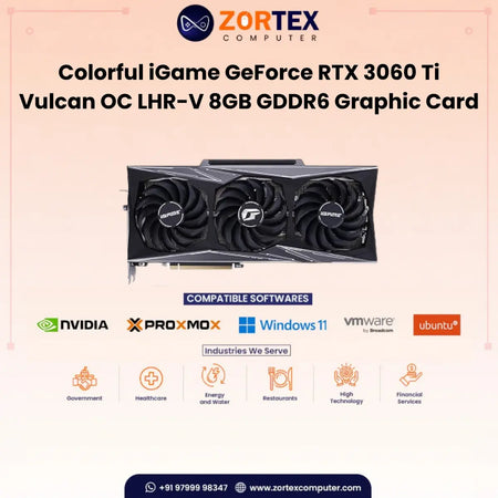 Colorful iGame GeForce RTX 3060 Ti Vulcan OC LHR-V 8GB GDDR6 Graphic Card