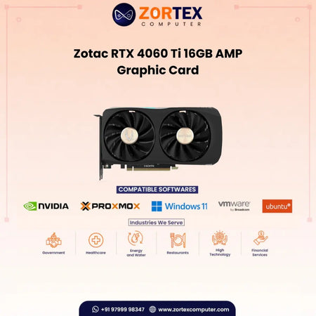 ZOTAC GAMING GEFORCE RTX 4060 Ti 16GB AMP Graphic Card ZT-D40620F-10M