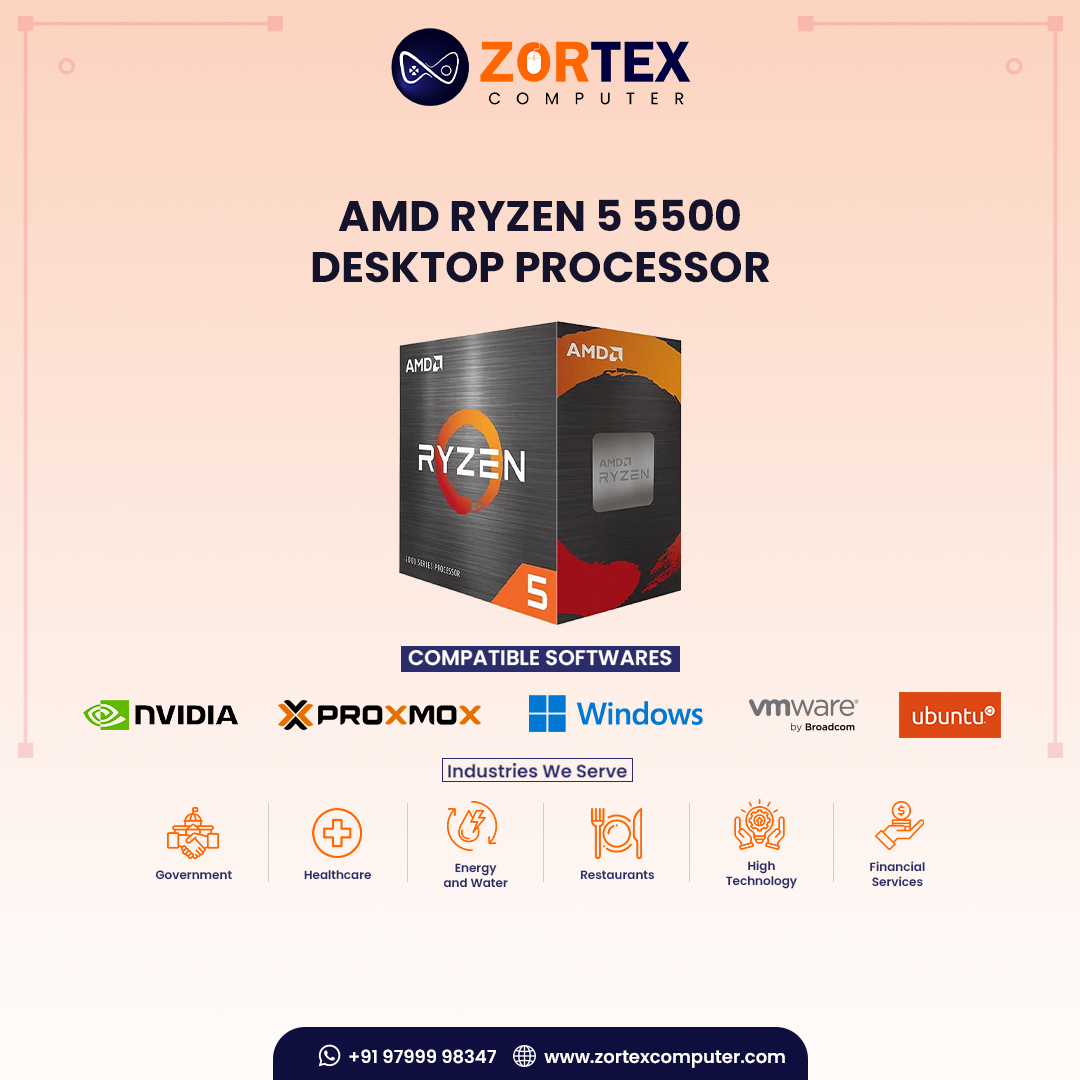 AMD Ryzen 5 5500 Desktop Processor