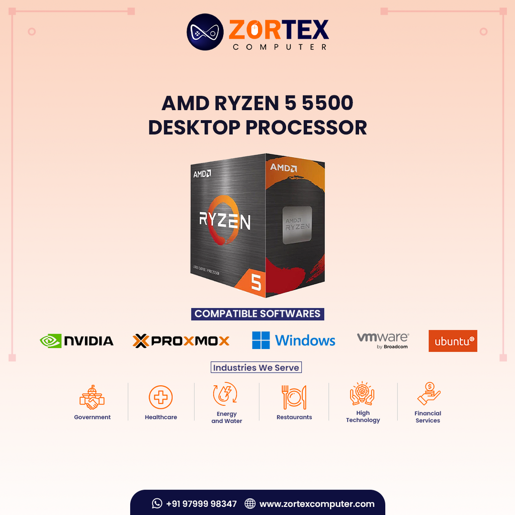 AMD Ryzen 5 5500 Desktop Processor