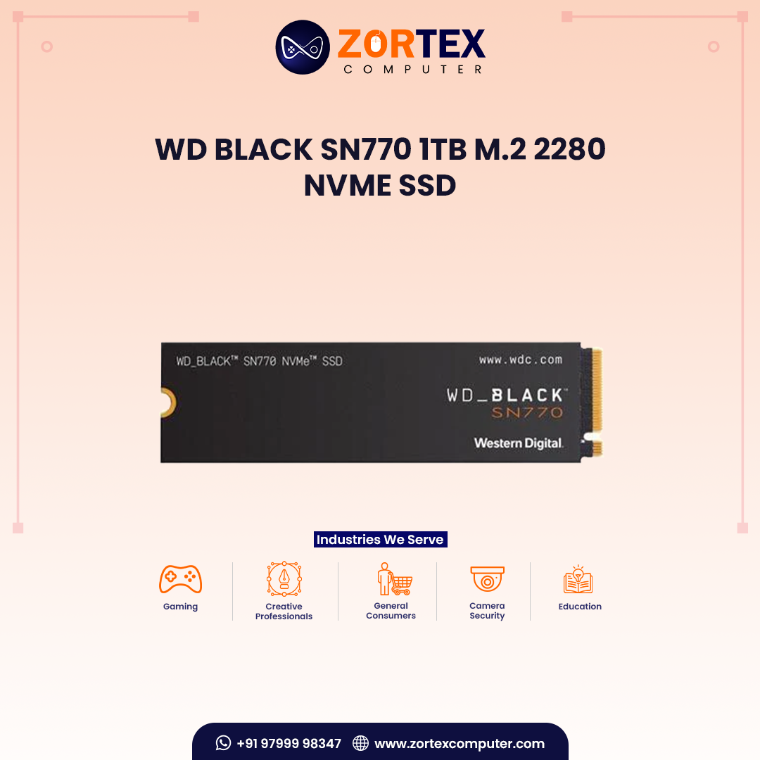 WD Black SN770 1TB M.2 2280 NVMe SSD