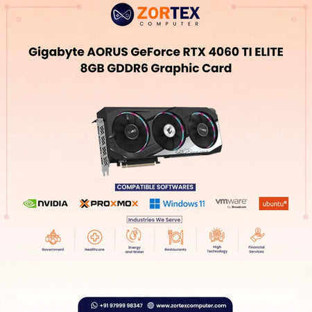 GIGABYTE AORUS GEFORCE RTX 4060 TI ELITE 8GB GDDR6 Graphic Card GV-N406TAORUS E-8GD
