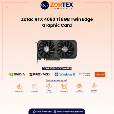 ZOTAC GAMING GeForce RTX 4060 Ti 8GB Twin Edge Graphic Card ZT-D40610E-10M