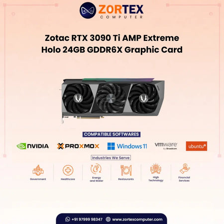 ZOTAC GAMING GeForce RTX 3090 Ti AMP Extreme Holo 24GB GDDR6X Graphic Card ZT-A30910B-10P