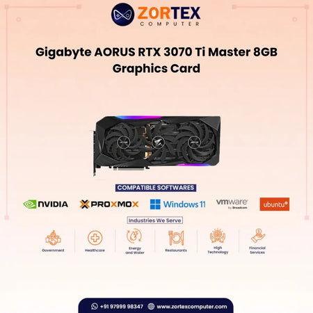 Gigabyte AORUS RTX 3070 Ti Master 8GB Graphics Card GV-N307TAORUS-M-8GD