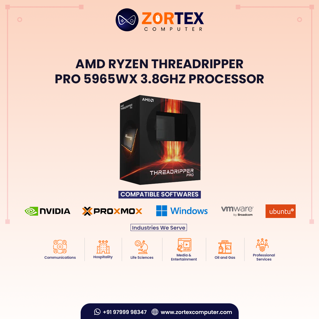AMD Ryzen Threadripper PRO 5965WX 3.8GHz Processor