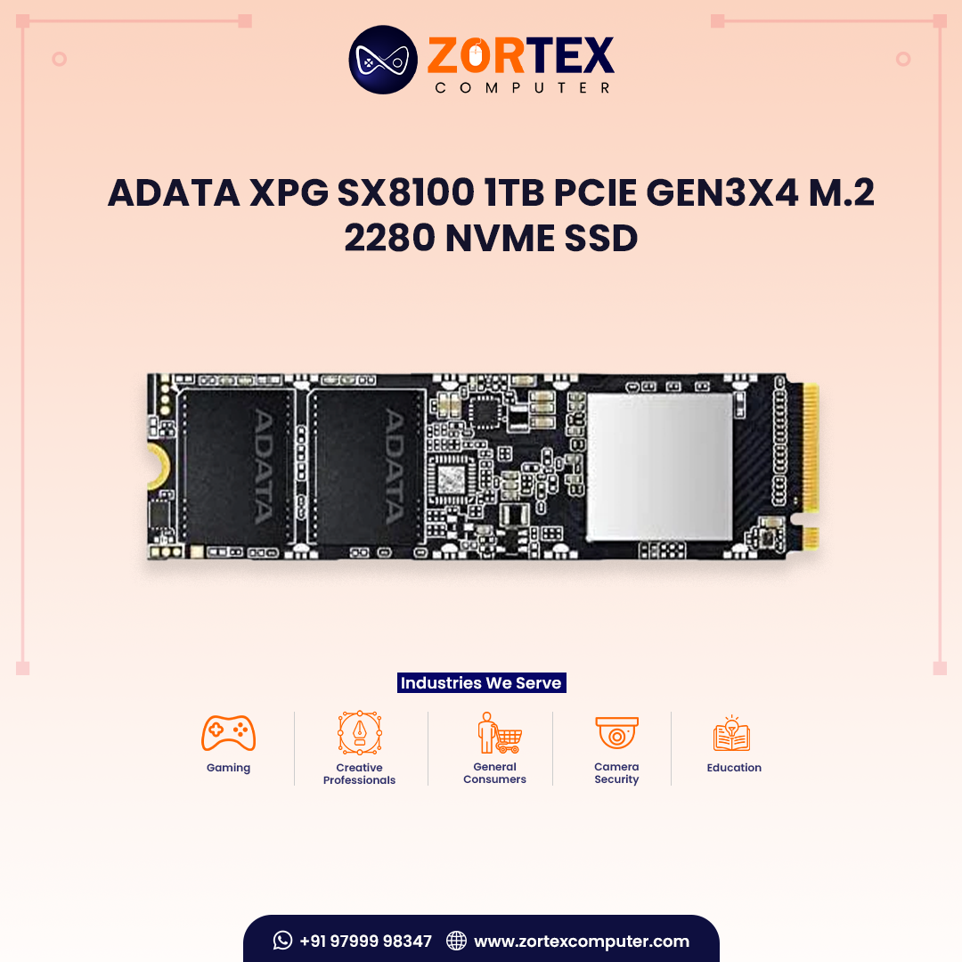 ADATA XPG SX8100 1TB PCIe Gen3x4 M.2 2280 NVMe SSD