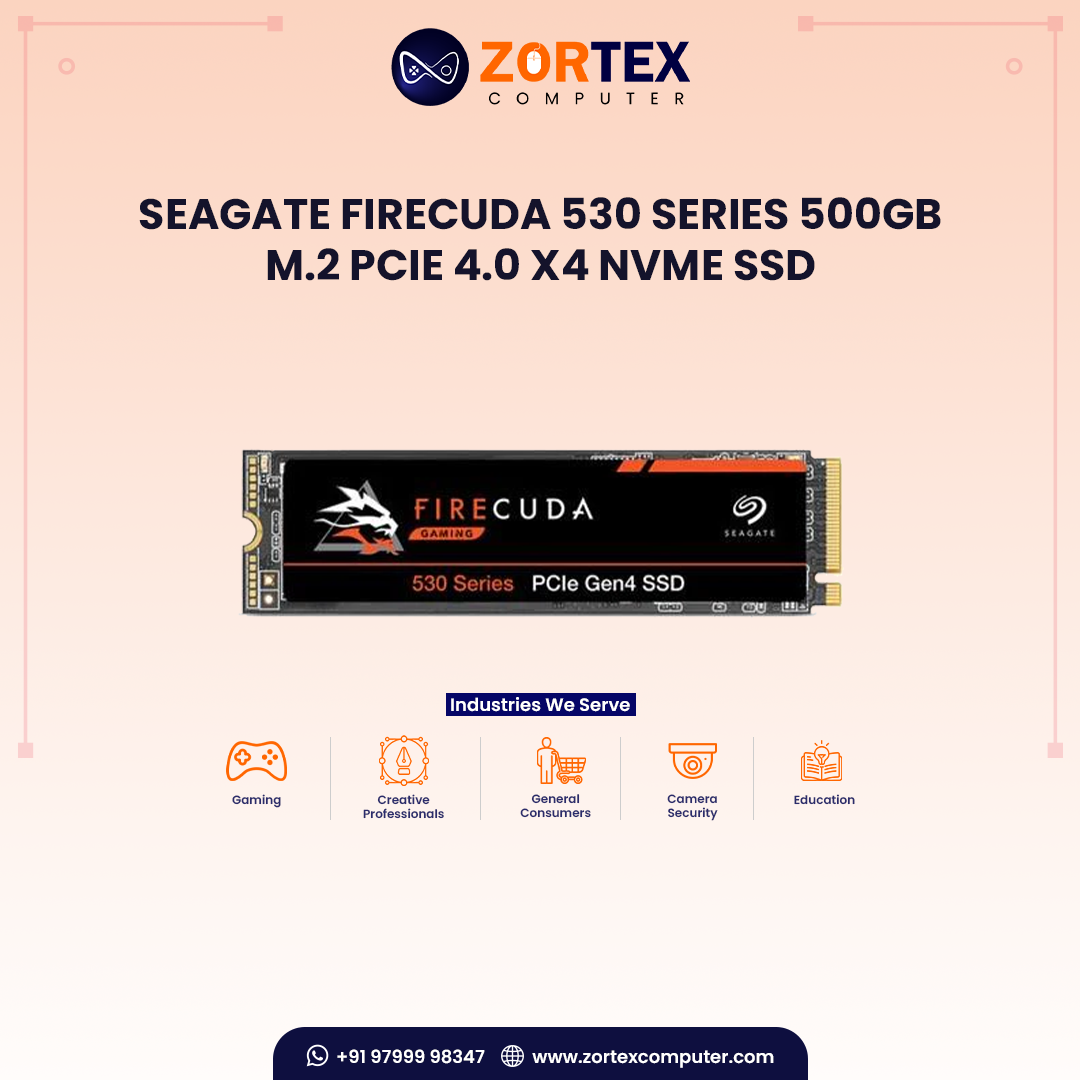 Seagate FireCuda 530 Series 500GB M.2 PCIe 4.0 x4 NVMe SSD