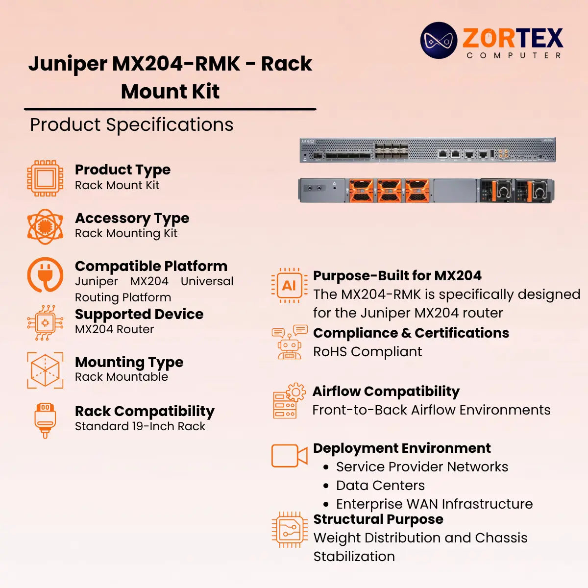 Juniper MX204-RMK - Rack Mount Kit