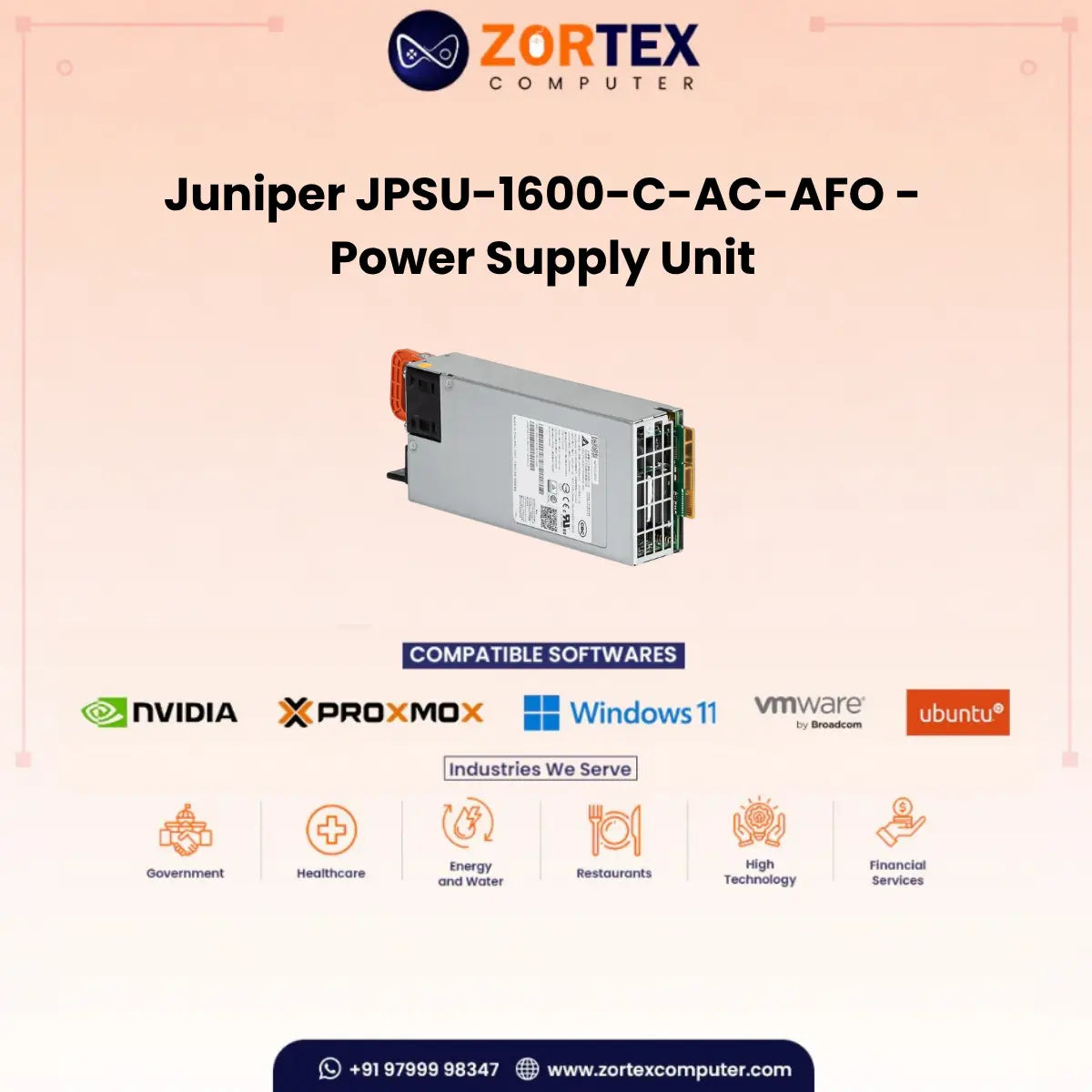 Juniper JPSU-1600W-1UACAFI – AC Power Supply