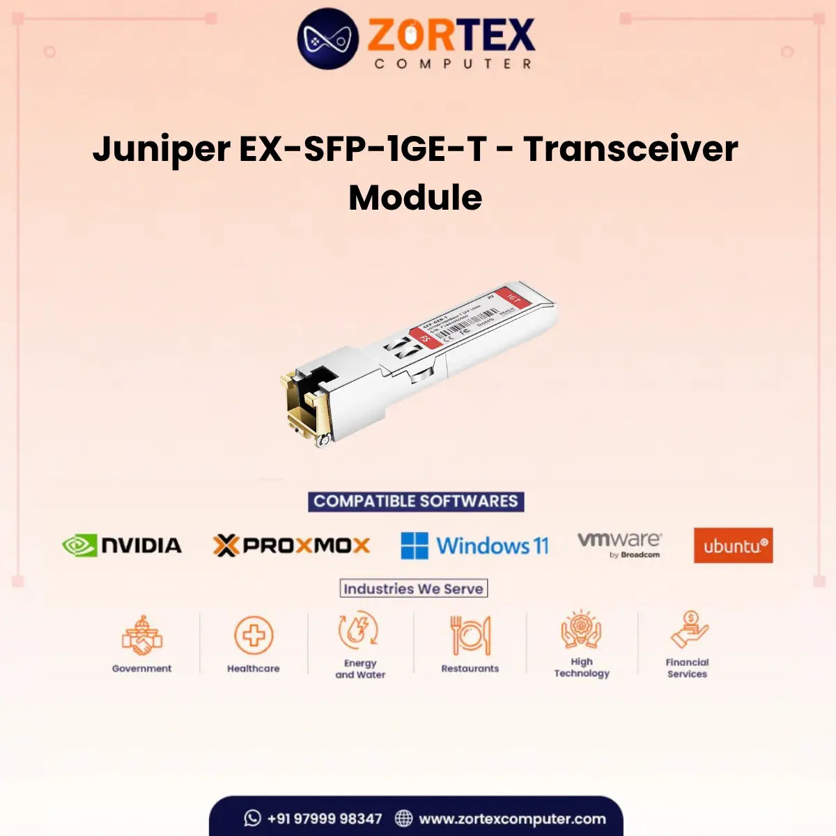 Juniper EX-SFP-1GE-T - Transceiver Module