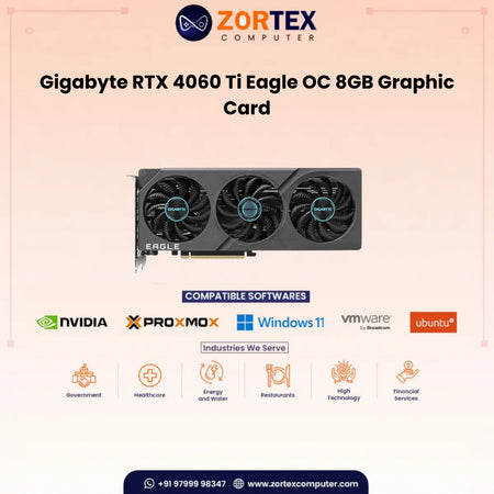Gigabyte RTX 4060 Ti Eagle OC 8GB Graphic Card GV-N406TEAGLE OC-8GD