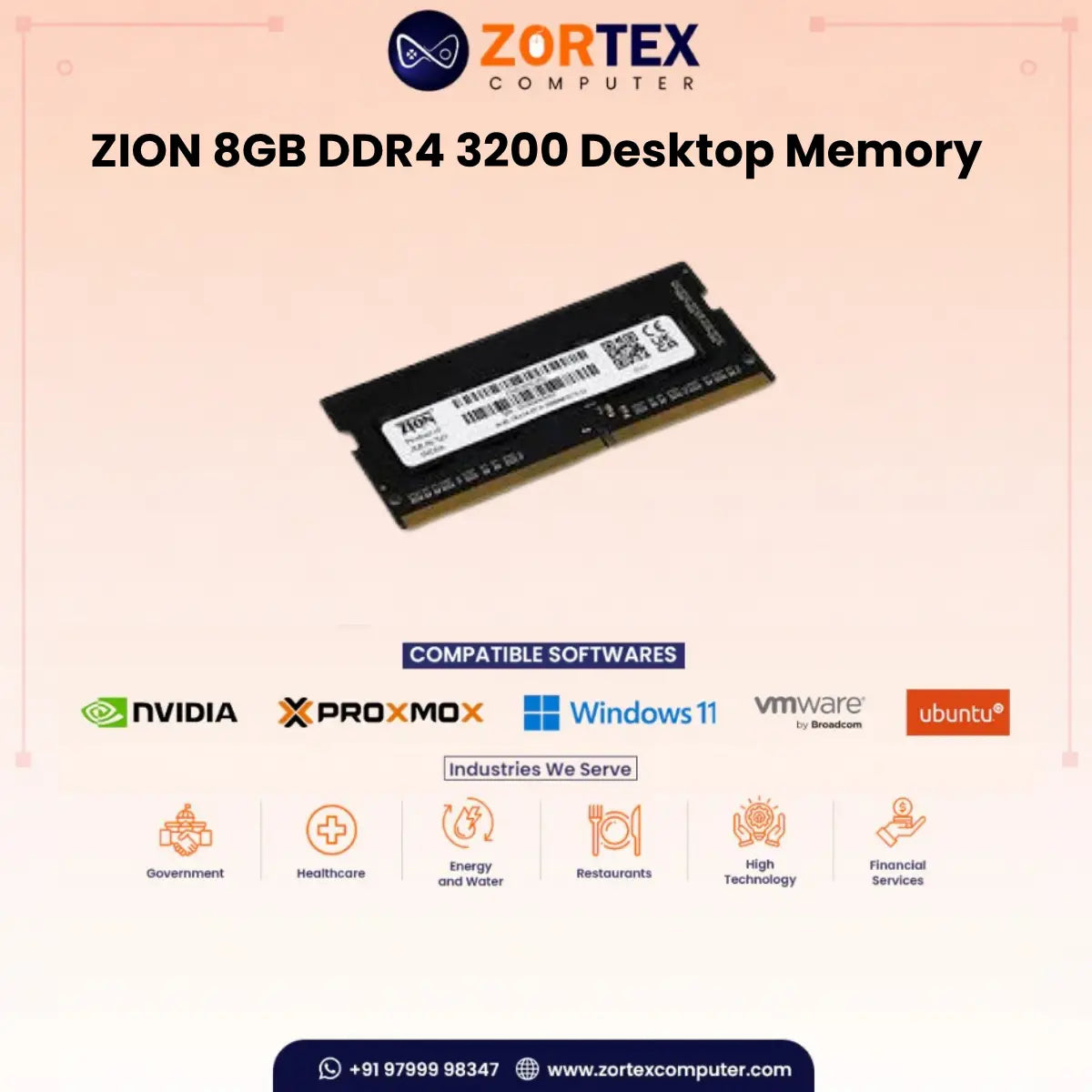 ZION 8GB DDR4 3200 Desktop Memory