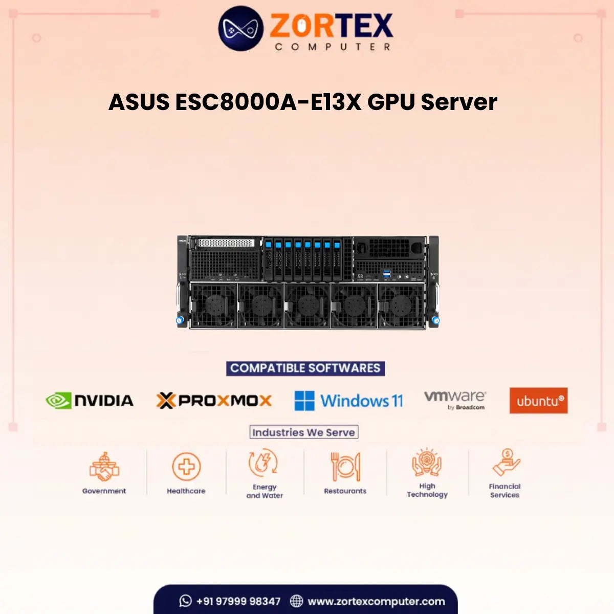 ASUS ESC8000A-E13X 4U GPU Server