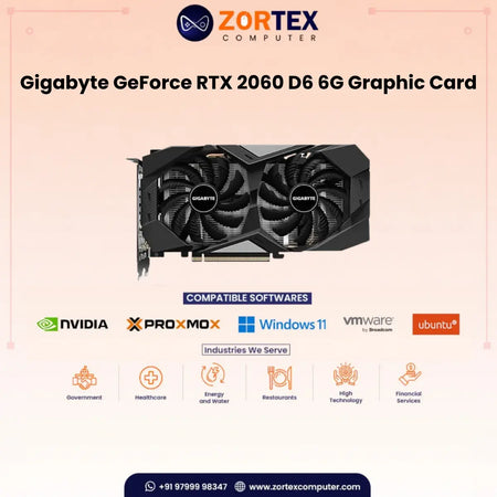 Gigabyte GeForce RTX 2060 D6 6G Graphic Card GV-N2060D6-6GD