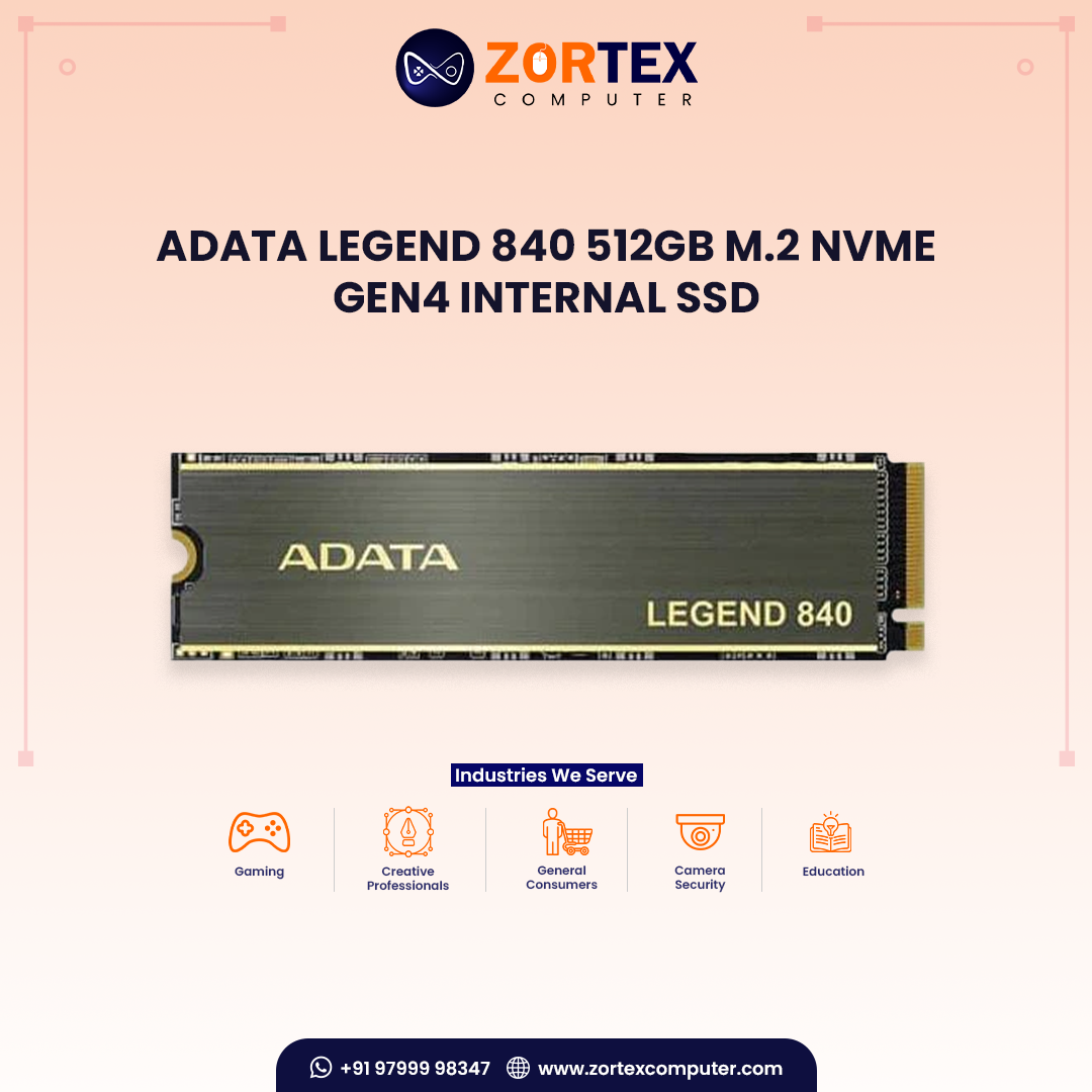 Adata Legend 840 512GB M.2 NVMe Gen4 Internal SSD