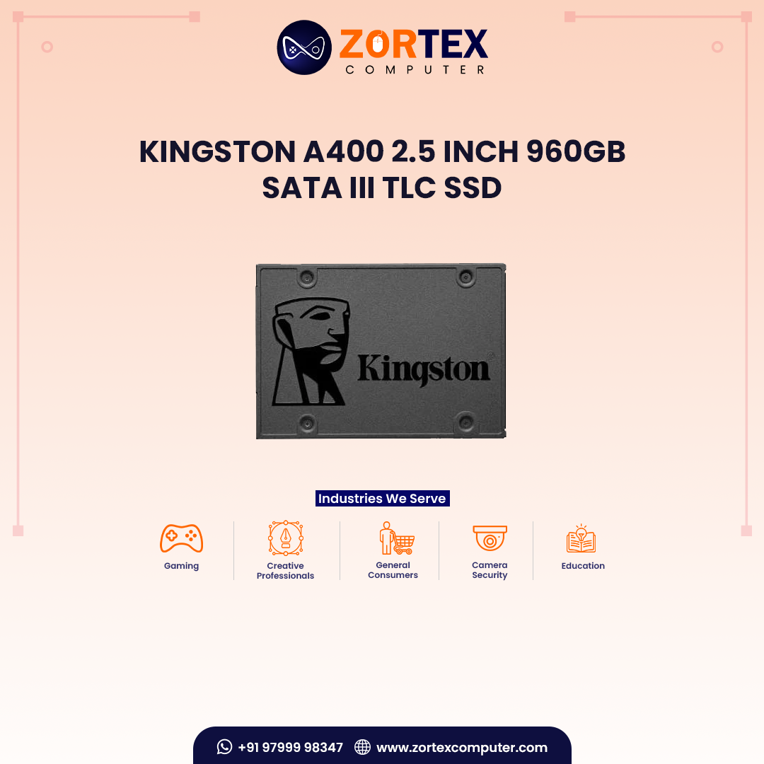 Kingston A400 2.5 Inch 960GB SATA III TLC SSD