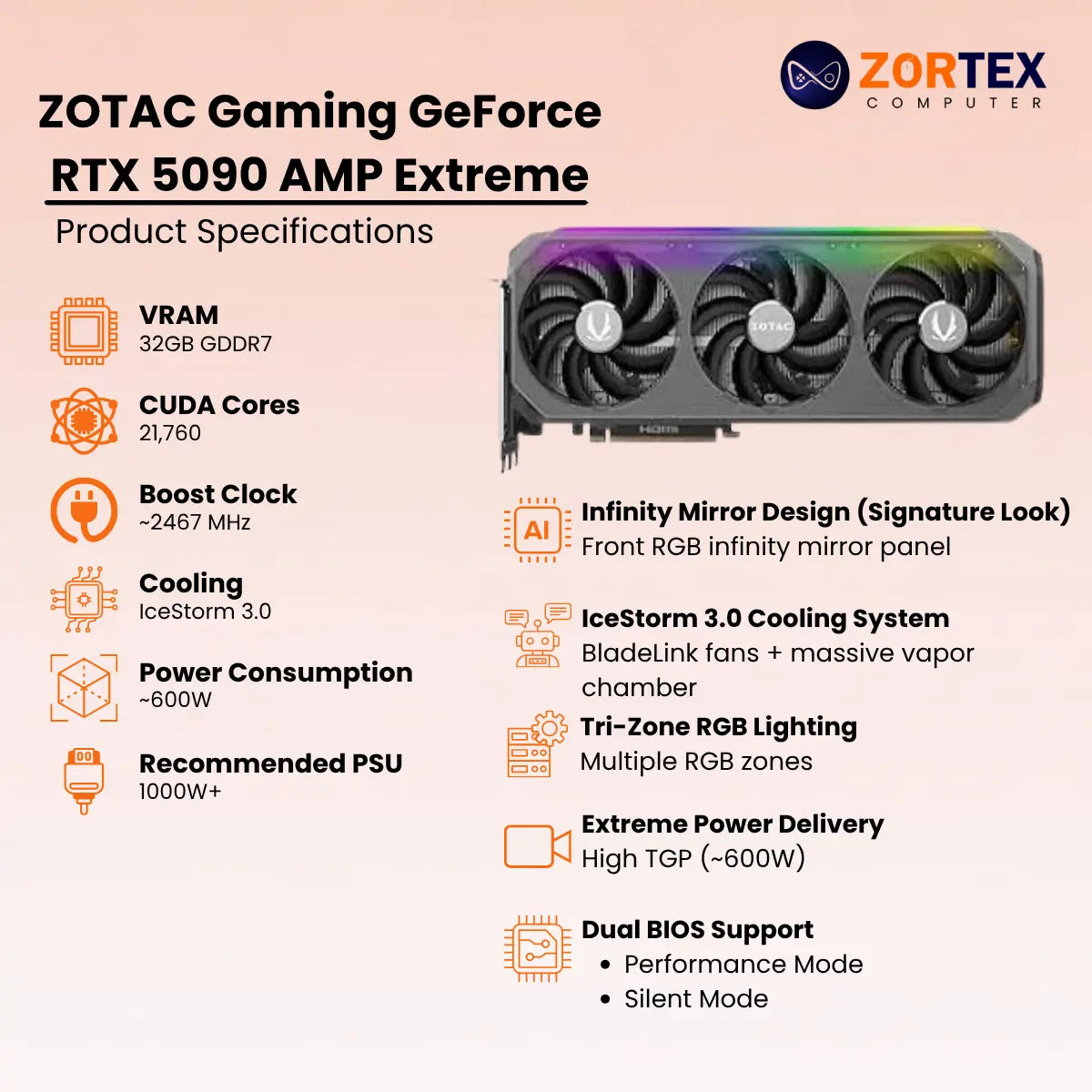 ZOTAC Gaming GeForce RTX 5090 AMP Extreme