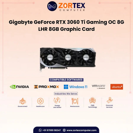 Gigabyte GeForce RTX 3060 Ti Gaming OC 8G LHR 8GB Graphic Card GV-N306TGaming OC-8GD