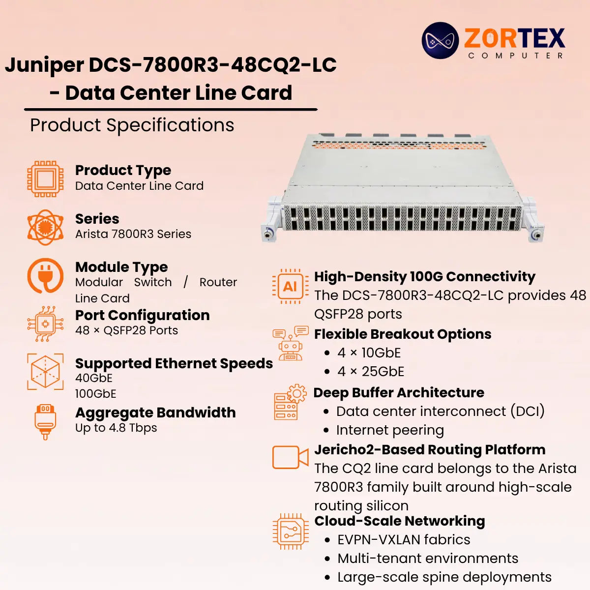 Juniper DCS-7800R3-48CQ2-LC - Data Center Line Card
