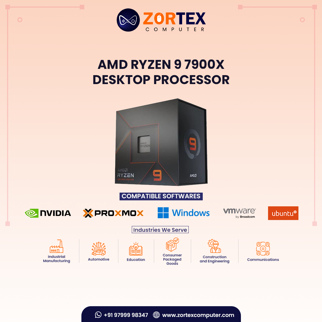 AMD Ryzen 9 7900X Desktop Processor