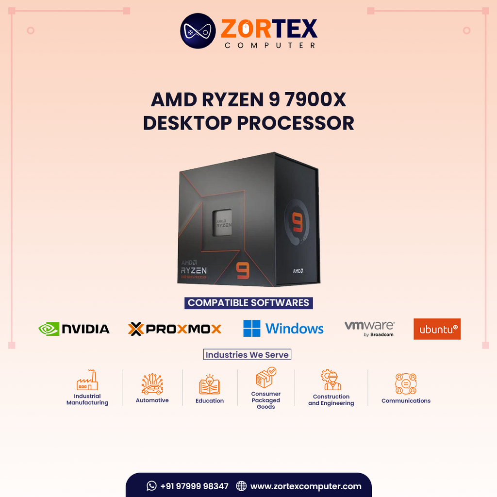 AMD Ryzen 9 7900X Desktop Processor