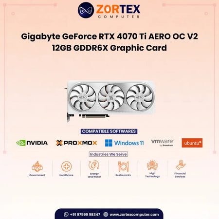 GIGABYTE GEFORCE RTX 4070 TI AERO OC V2 12GB GDDR6X Graphic Card GV-N407TAERO OCV2-12GD