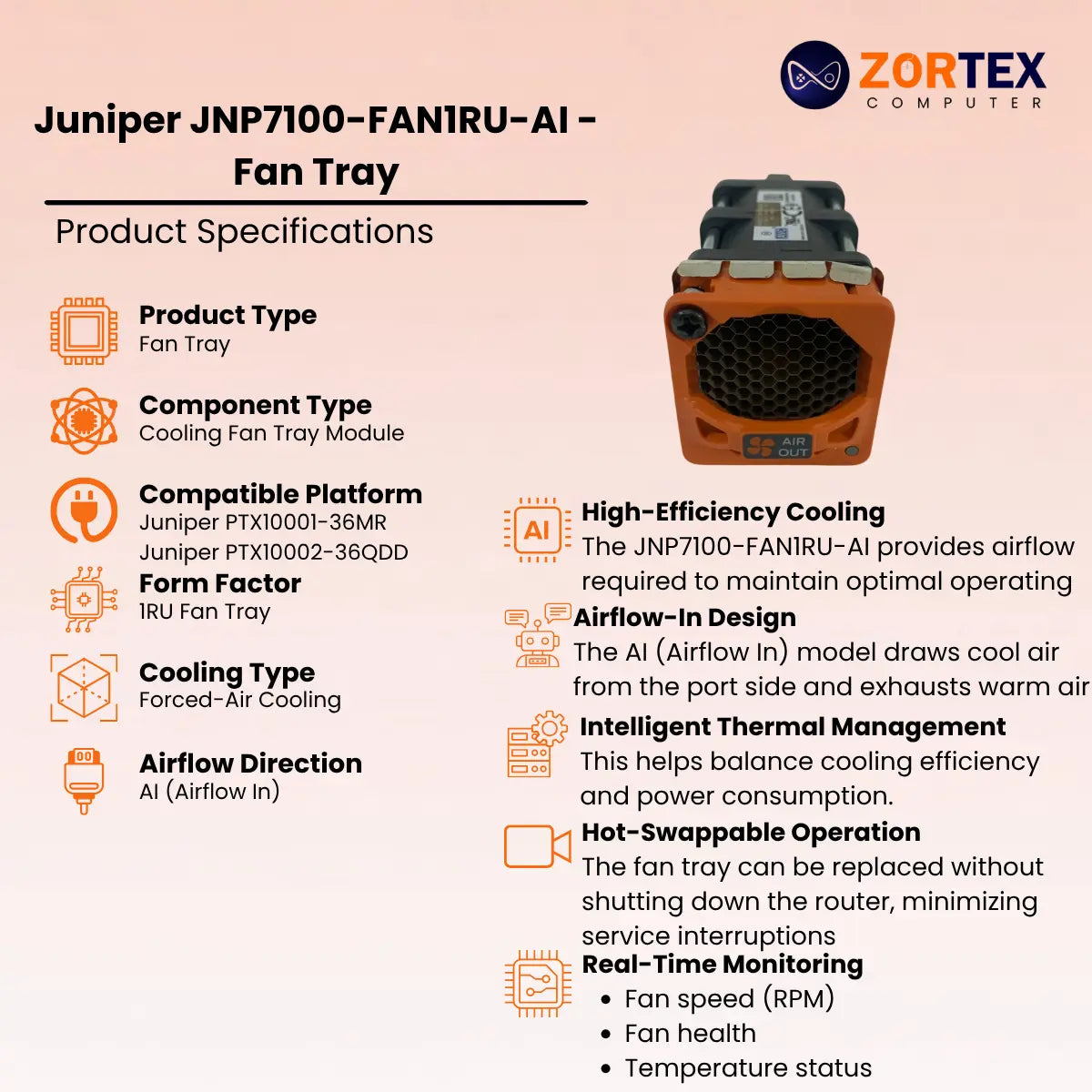Juniper JNP-FAN-3RU – Fan Tray