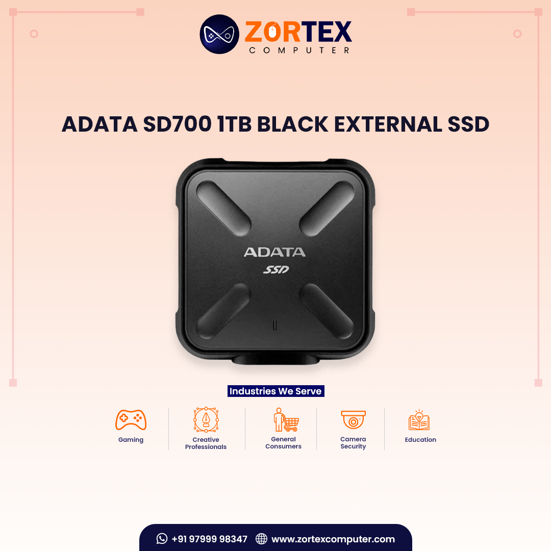 Adata SD700 1TB Black External SSD