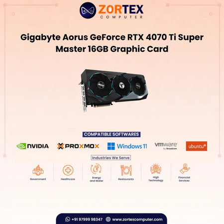 Gigabyte Aorus GeForce RTX 4070 Ti Super Master 16GB Graphic Card GV-N407TSAORUS M-16GD