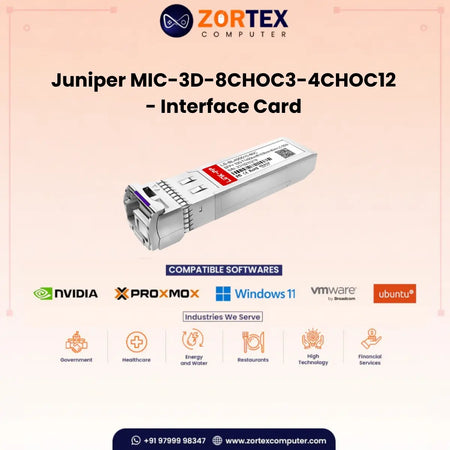 Juniper Mic 3D 8Choc3 4Choc12 Interface Card Mic Module Juniper networking hardware image