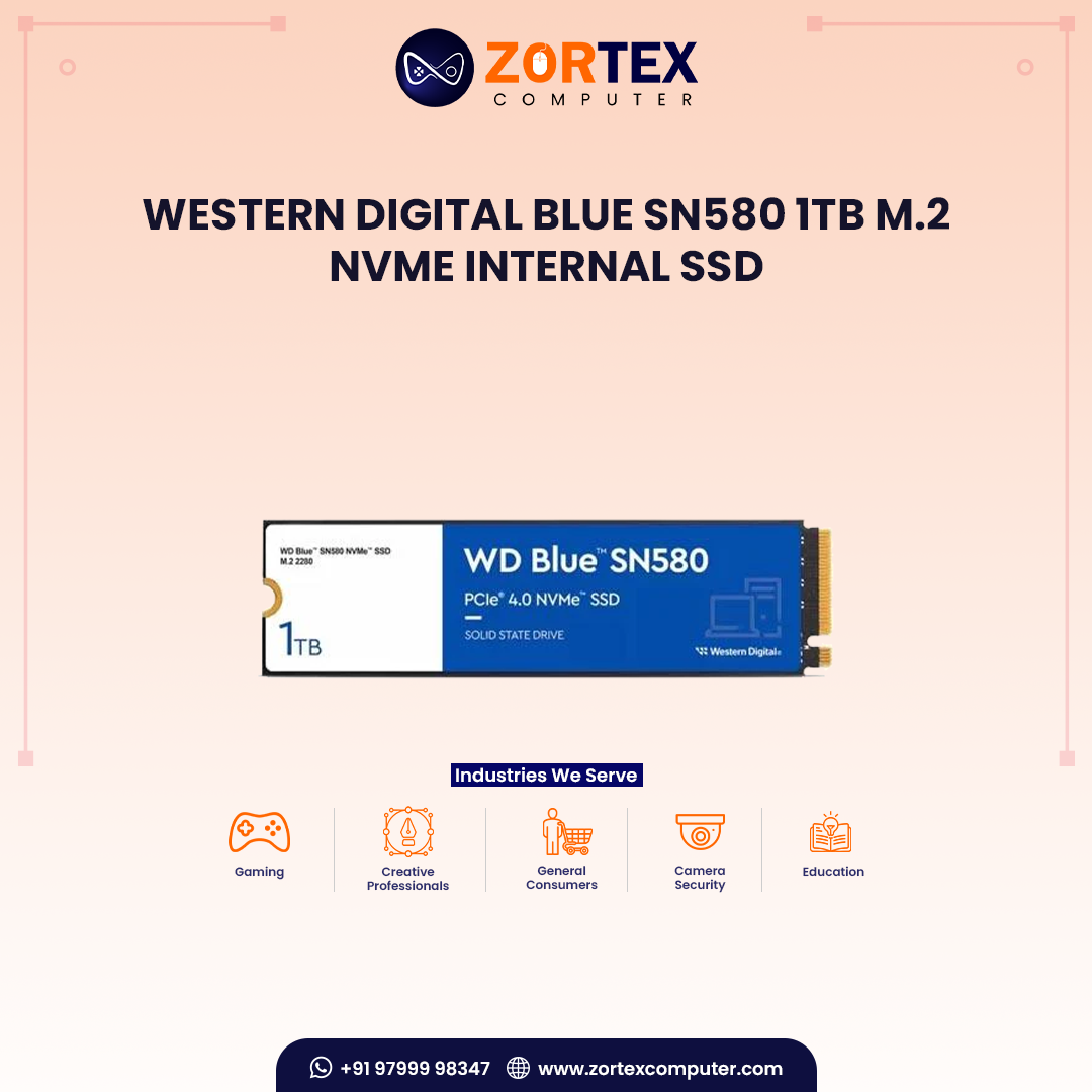 Western Digital Blue SN580 1TB M.2 NVMe Internal SSD