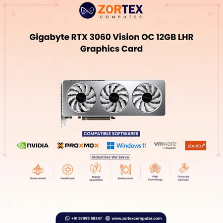 Gigabyte RTX 3060 Vision OC 12GB LHR Graphics Card GV-N3060Vision-OC-12GD