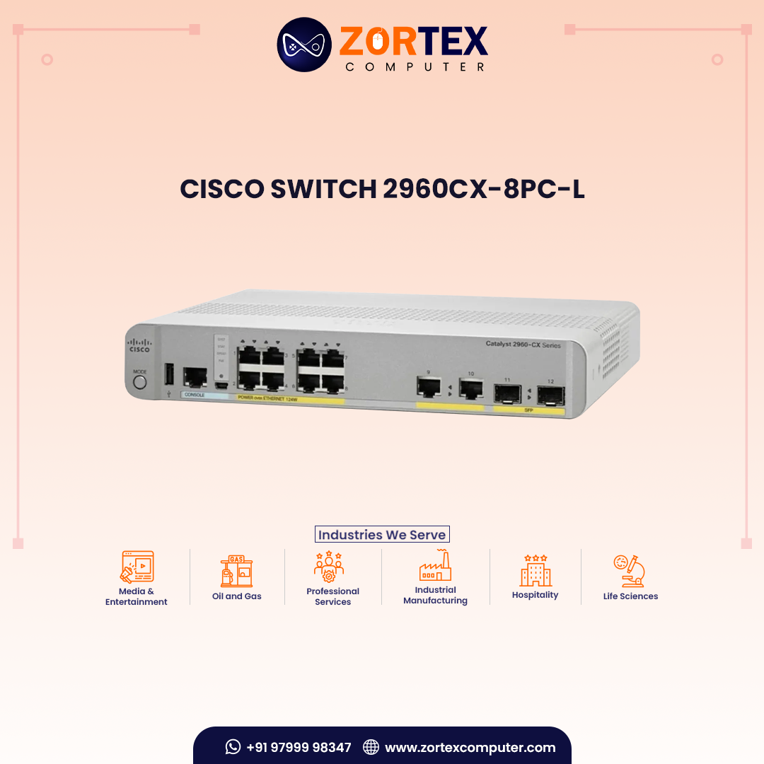CISCO SWITCH 2960CX-8PC-L